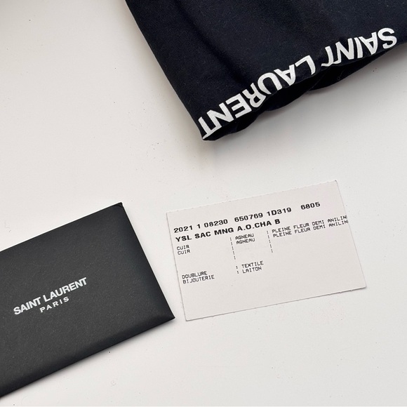 Saint Laurent Becky Quilted Leather Shoulder Bag Red Gold Hardware - Picture 13 of 13